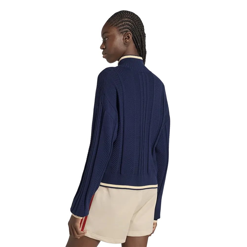 Adidas Knit Firebird Track Top Night Indigo - Image 3