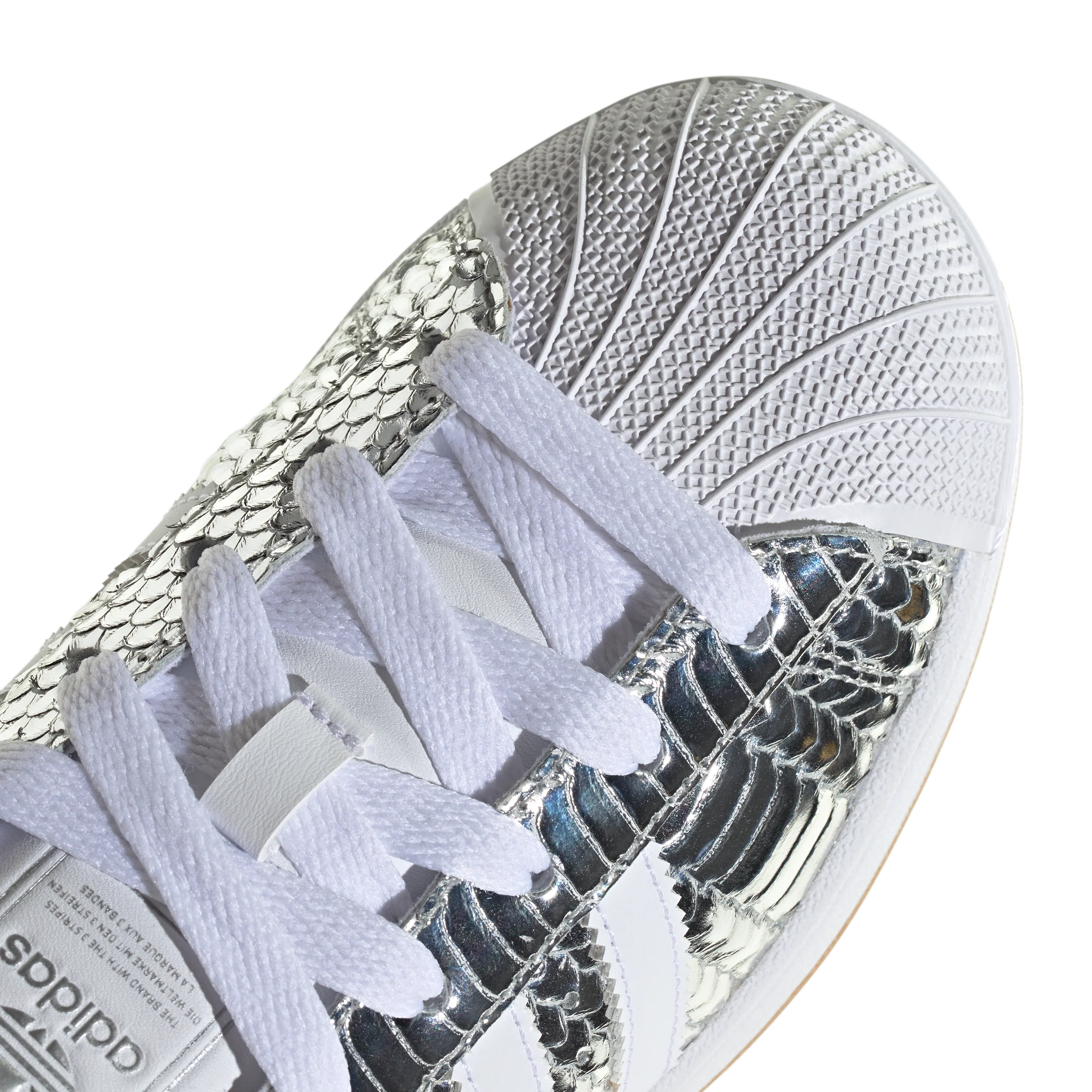 Adidas Superstar II Patent Snakeskin Silver Metallic - Image 4