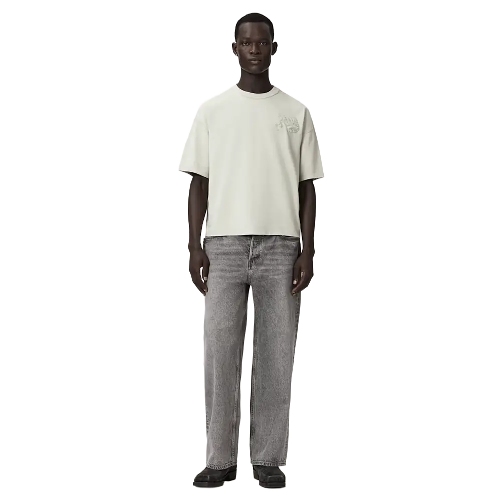 ALLSAINTS Insignia Short Sleeve Cotton T-Shirt Sea Green - Image 3