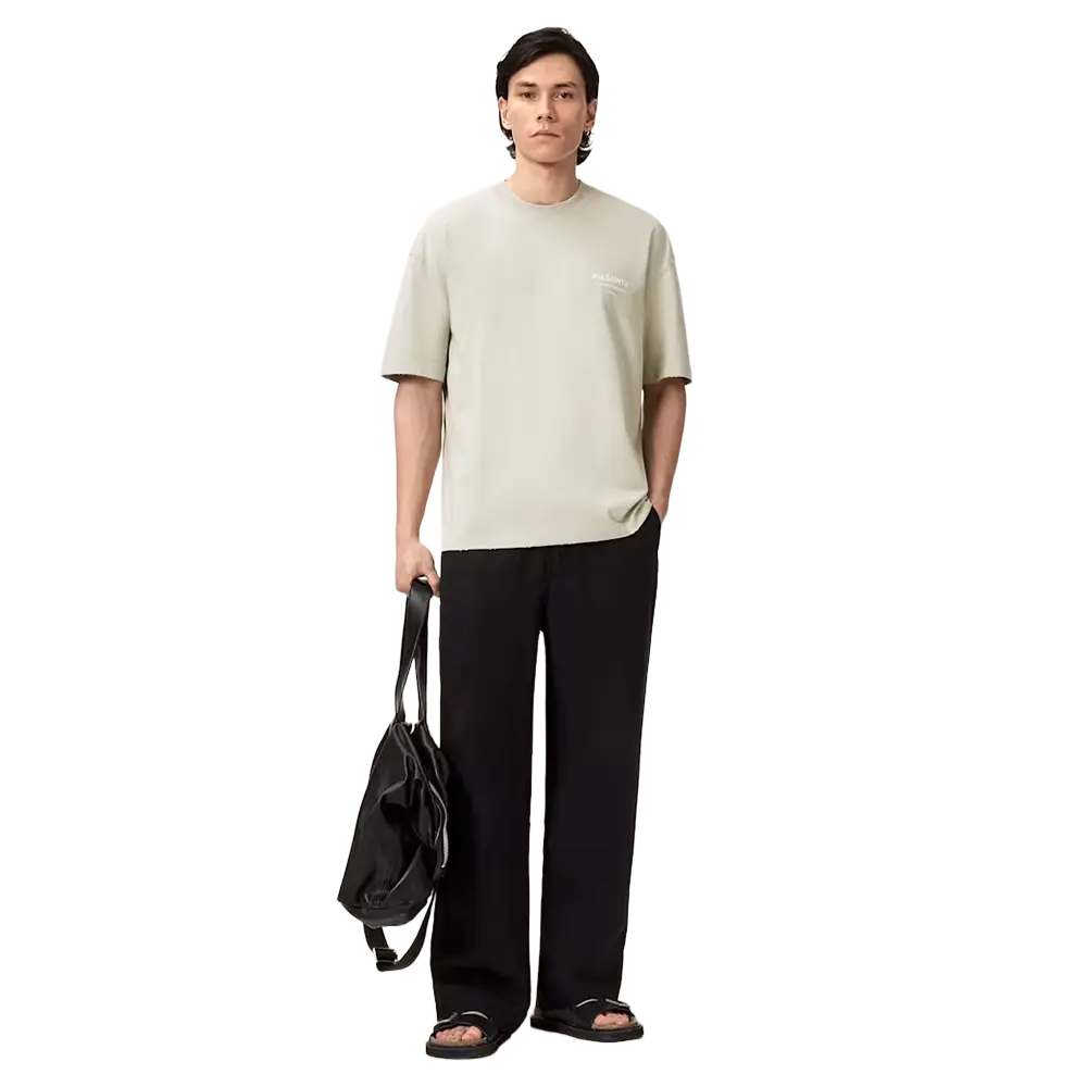 ALLSAINTS Dreamer Short Sleeve Oversized Graphic T-Shirt Powdered Green - Image 3