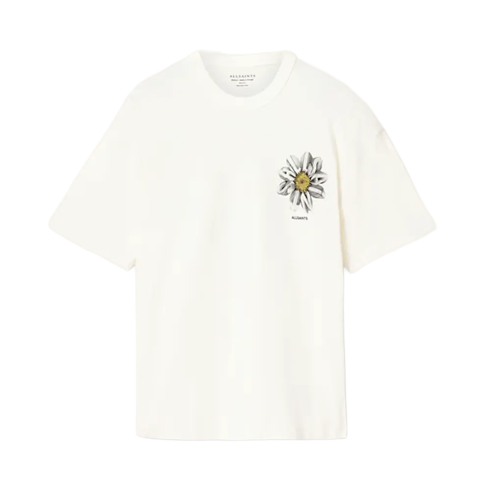ALLSAINTS Petals Oversized Short Sleeve Graphic T-Shirt Chalk White