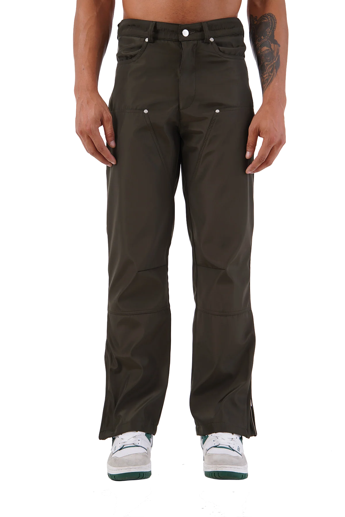 Dark Green Cargo Trousers