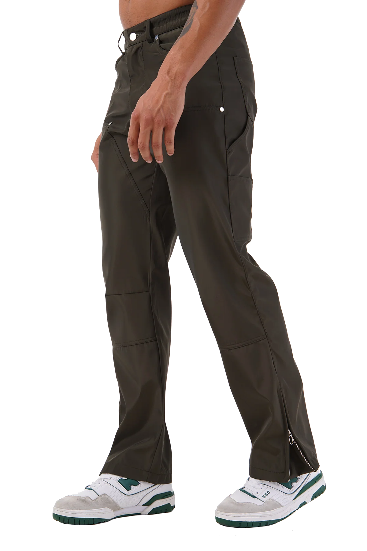 Dark Green Cargo Trousers - Image 2