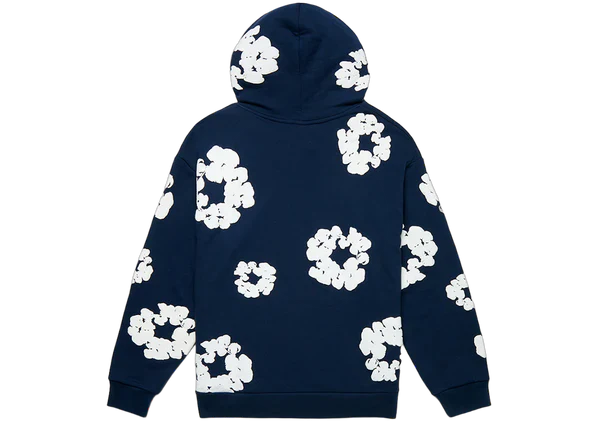 Denim Tears Cotton Wreath Hoodie Navy - Image 2