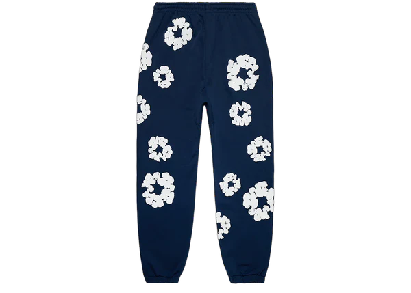Denim Tears Cotton Wreath Sweatpants Navy - Image 2