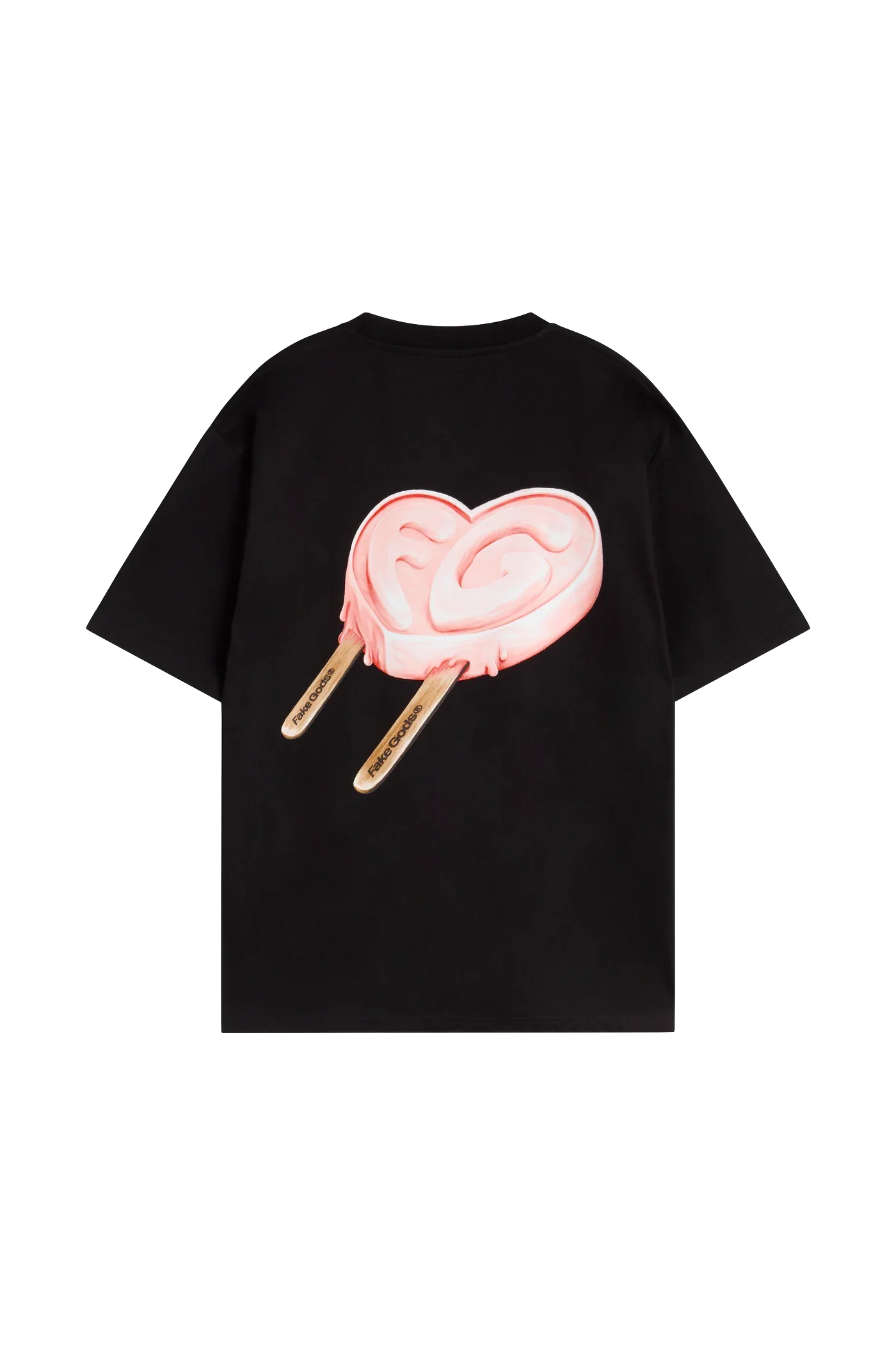 ICED HEART TEE BLACK - Image 2