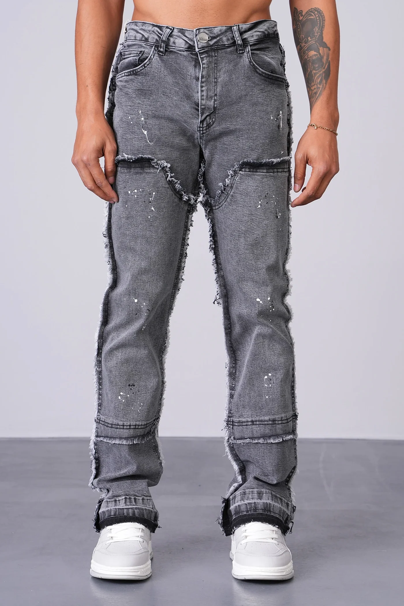 JEAN FLARE LL2000212 - GREY