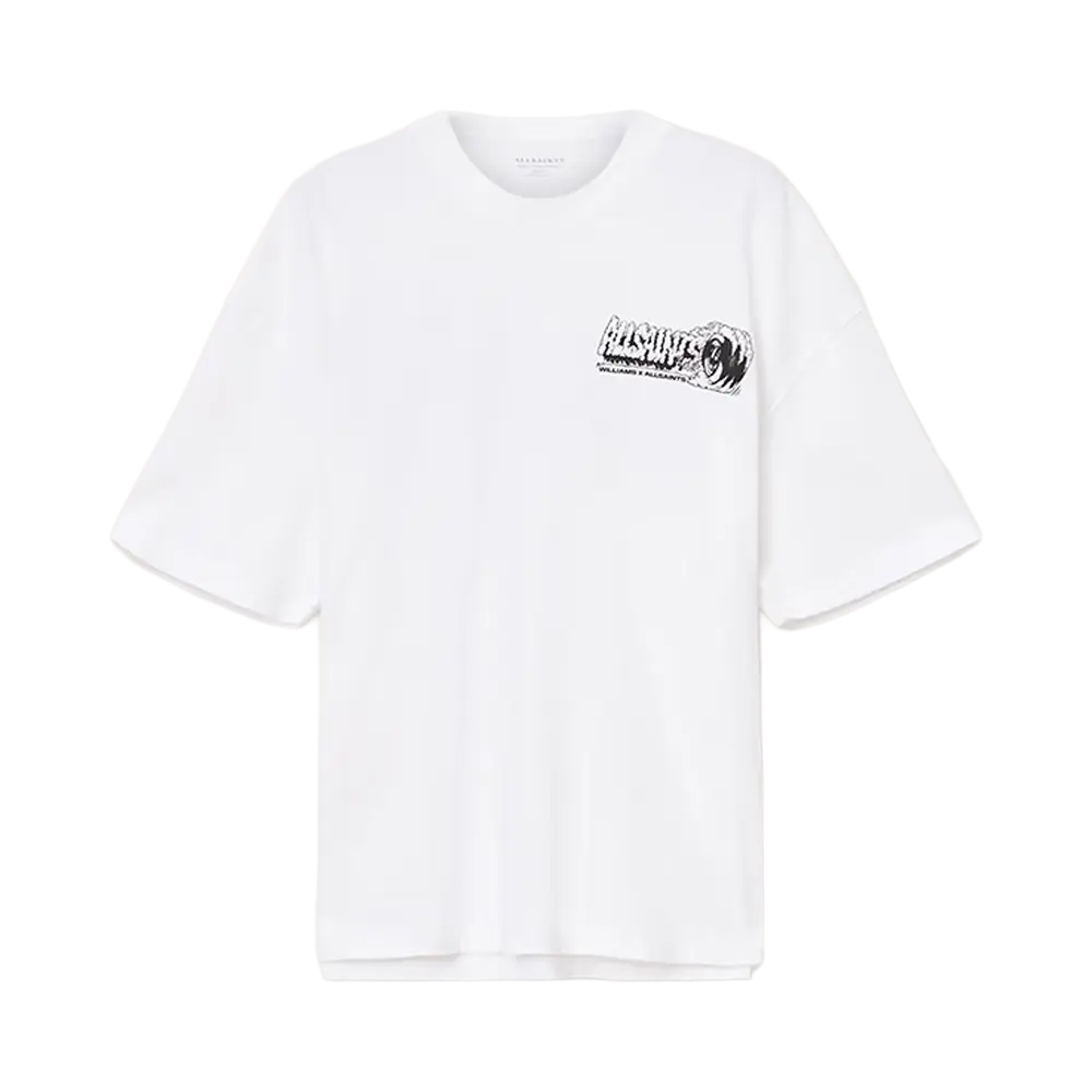 Williams X AllSaints Burnout Crew Neck T-Shirt Ashen White
