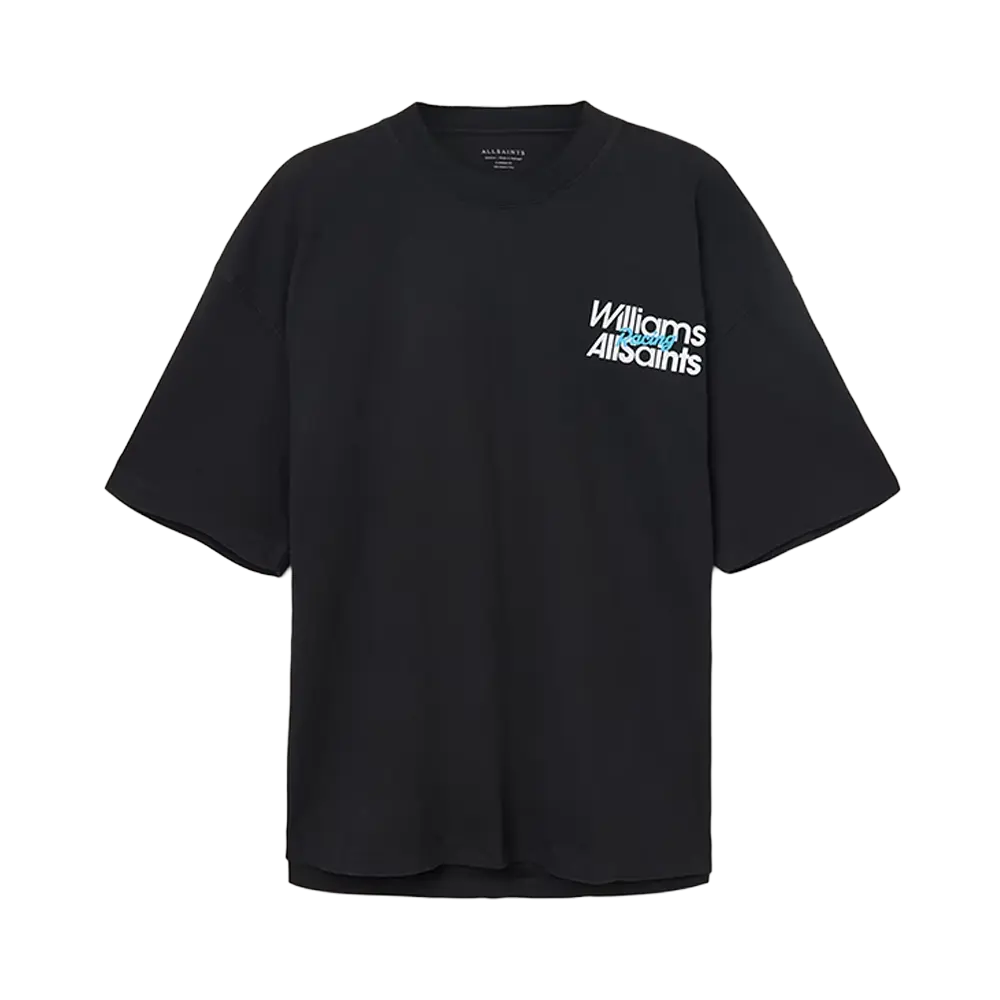 Williams X AllSaints Pole Crew Neck T-Shirt Washed Black
